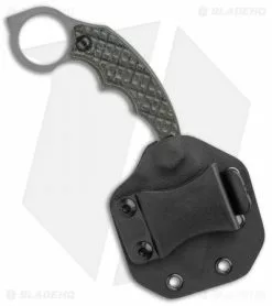 Combative Edge Dragon Tail Fixed Blade Black Micarta (2.6" Gray) CBEDTB20 -Avokelavavat Sales Store Combatative Edge Dragon Trail Fixed Blade Black CBEDTB20 BHQ 114736 jr sheath