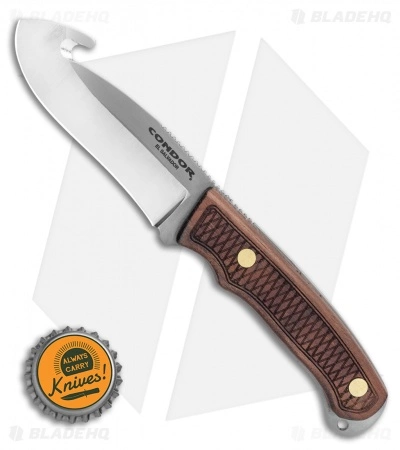 Condor Jackal Gut Hook Skinner Fixed Blade Knife Wood (3.1" Satin 440C) 6 Condor Jackal Gut Hook Skinner Fixed Blade Knife Wood (3.1" Satin 440C) - Image 4