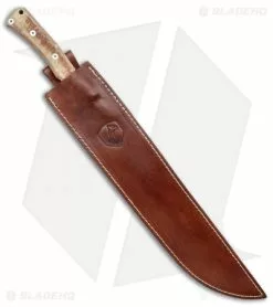 Condor Mountain Pass Machete Fixed Blade W/ Leather Sheath (15.6" Black) -Avokelavavat Sales Store Condor Mountain Pass Machete Fixed Blade Leather Sheath Black BHQ 121503 jr sheath