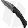 Corrie Schoeman B Ware Flipper Knife Marble Carbon Fiber (2.75" Damascus)