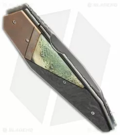 Corrie Schoeman D-Fuse Flipper Knife Bone/Carbon Fiber (3.3" Hamon) -Avokelavavat Sales Store Corrie Schoeman D Fuse bone cf hamon BHQ 72038 er side