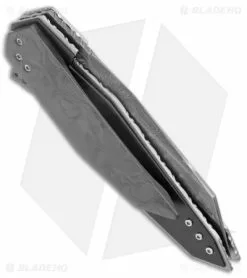 Corrie Schoeman N Able Flipper Knife Crocodile Skin (3.25" Damascus) -Avokelavavat Sales Store Corrie Schoeman N Able Folder Knife Crocodile Skin Damascus BHQ 174193 jr side