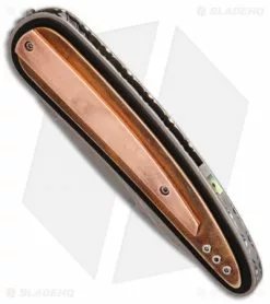 Corrie Schoeman Raindrop Liner Lock Knife Copper Beryllium (3" Hamon) -Avokelavavat Sales Store Corrie Schoeman Raindrop Black Lip Pearl Damascus BHQ 9504 er spine
