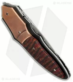 Corrie Schoeman X-Plain Flipper Knife Red Stabilized Pod (2.75" Hamon) -Avokelavavat Sales Store Corrie Schoeman X Plain Red stabilized pod hamon BHQ 72035 er side