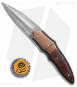 Corrie Schoeman X-Plain Flipper Knife Red Stabilized Pod (2.75" Hamon) -Avokelavavat Sales Store Corrie Schoeman X Plain Red stabilized pod hamon BHQ 72035 er size