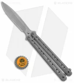 Craig Camerer Continuum Mid-Tech Balisong Butterfly Knife ( 4" Stonewash) -Avokelavavat Sales Store Craig Camerer Continuum Mid Tech Balisong Butterfly SW BHQ 101770 jr bottlecap