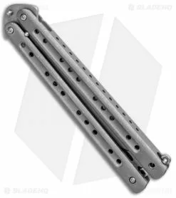 Craig Camerer Continuum Mid-Tech Balisong Butterfly Knife ( 4" Stonewash) -Avokelavavat Sales Store Craig Camerer Continuum Mid Tech Balisong Butterfly SW BHQ 101770 jr side