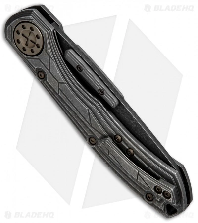 Curtiss Knives Curtiss Custom Knives 561 Liner Lock Knife Titanium (4" Acid Stonewash) 5 Curtiss Knives Curtiss Custom Knives 561 Liner Lock Knife Titanium (4" Acid Stonewash) - Image 3