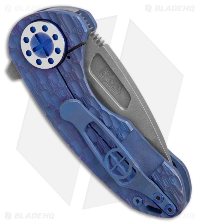 Curtiss Custom Knives F3 Compact Frame Lock Knife FJ Milled Ti/Blue (2.5" SW ) 5 Curtiss Custom Knives F3 Compact Frame Lock Knife FJ Milled Ti/Blue (2.5" SW ) - Image 3