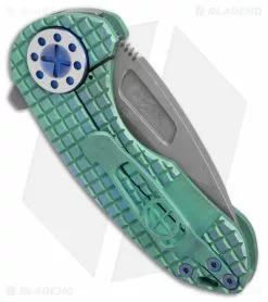 Curtiss Custom Knives Curtiss Custom F3 Compact Frame Lock Knife Frag Milled Ti/Green (2.5" SW) -Avokelavavat Sales Store Curtiss Knives F3 Compact FL Frag Milled Ti Green SW BHQ 178870 jr side