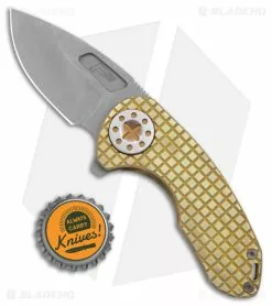 Curtiss Custom Knives Curtiss Custom F3 Compact Frame Lock Knife Frag Milled Ti/Yellow (2.5" SW ) -Avokelavavat Sales Store Curtiss Knives F3 Compact FL Frag Milled Ti Yellow SW BHQ 178869 jr bottlecap