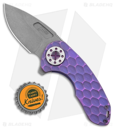 Curtiss Custom Knives Curtiss Custom F3 Compact Frame Lock Knife PM Milled Ti/Purple (2.5" SW) 6 Curtiss Custom Knives Curtiss Custom F3 Compact Frame Lock Knife PM Milled Ti/Purple (2.5" SW) - Image 4