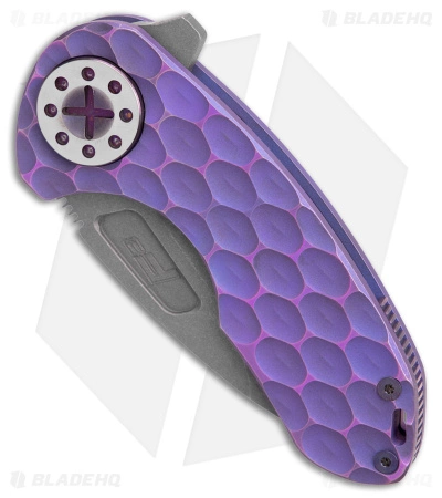 Curtiss Custom Knives Curtiss Custom F3 Compact Frame Lock Knife PM Milled Ti/Purple (2.5" SW) 4 Curtiss Custom Knives Curtiss Custom F3 Compact Frame Lock Knife PM Milled Ti/Purple (2.5" SW) - Image 2