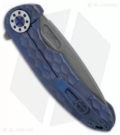 Curtiss Knives Curtiss Custom Knives F3 Large Frame Lock Knife SF Ti/Blue (3.87" SW) -Avokelavavat Sales Store Curtiss Knives F3 FLK SF TI Blue 3in SW BHQ 178949 td side