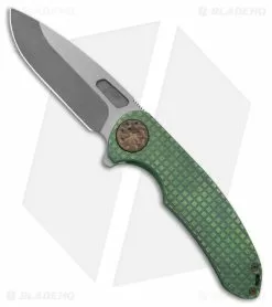 Curtiss Knives Curtiss Custom Knives F3 Large Frame Lock Knife SF Ti/Green (3.87" Two Tone)