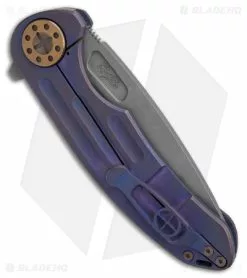 Curtiss Knives Curtiss Custom Knives F3 Large Frame Lock Knife SPF Ti/Blue (3.8" SW) -Avokelavavat Sales Store Curtiss Knives F3 FLK SPF Ti Blue 3in SW BHQ 178941 td side