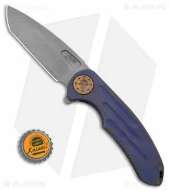 Curtiss Knives Curtiss Custom Knives F3 Large Frame Lock Knife SPF Ti/Blue (3.8" SW) -Avokelavavat Sales Store Curtiss Knives F3 FLK SPF Ti Blue 3in SW BHQ 178941 td size