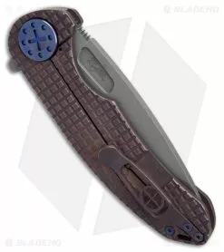 Curtiss Knives Curtiss Custom F3 Large Frame Lock Knife SF Ti/Root Beer-Bronze (3.87" SW) -Avokelavavat Sales Store Curtiss Knives F3 FLK SPF Ti Root Beer Bronze 3in SW BHQ 178953 td side