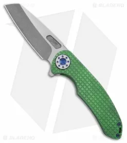 Curtiss Knives Curtiss Custom F3 Large Frame Lock Knife Green Titanium (3.75" 2-Tone Magnacut)