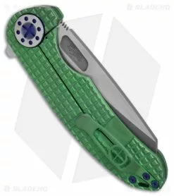 Curtiss Knives Curtiss Custom F3 Large Frame Lock Knife Green Titanium (3.75" 2-Tone Magnacut) -Avokelavavat Sales Store Curtiss Knives F3 FLK WF Ti Green 3in Two Tone BHQ 178937 td side