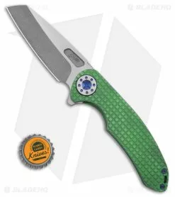 Curtiss Knives Curtiss Custom F3 Large Frame Lock Knife Green Titanium (3.75" 2-Tone Magnacut) -Avokelavavat Sales Store Curtiss Knives F3 FLK WF Ti Green 3in Two Tone BHQ 178937 td size