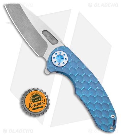 Curtiss Custom Knives Curtiss Custom F3 Med Frame Lock Knife Blue Ti/Blue (3.25"Two Tone Magnacut) 6 Curtiss Custom Knives Curtiss Custom F3 Med Frame Lock Knife Blue Ti/Blue (3.25"Two Tone Magnacut) - Image 4