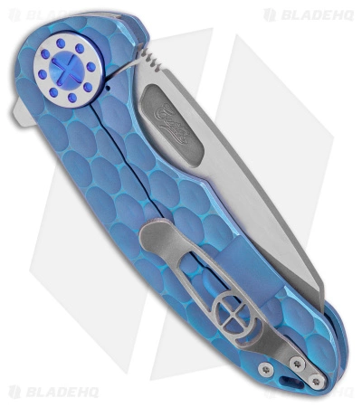 Curtiss Custom Knives Curtiss Custom F3 Med Frame Lock Knife Blue Ti/Blue (3.25"Two Tone Magnacut) 5 Curtiss Custom Knives Curtiss Custom F3 Med Frame Lock Knife Blue Ti/Blue (3.25"Two Tone Magnacut) - Image 3