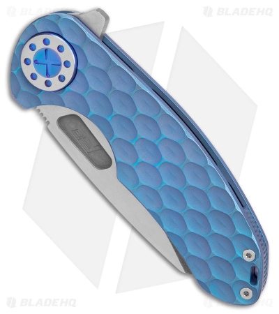 Curtiss Custom Knives Curtiss Custom F3 Med Frame Lock Knife Blue Ti/Blue (3.25"Two Tone Magnacut) 4 Curtiss Custom Knives Curtiss Custom F3 Med Frame Lock Knife Blue Ti/Blue (3.25"Two Tone Magnacut) - Image 2