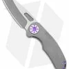 Curtiss Custom Knives Curtiss Custom F3 Medium Frame Lock Knife Gray Ti/Purple (3" 2-Tone Magnacut)
