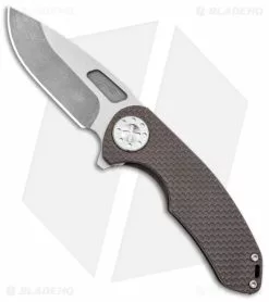 Curtis Knives Curtiss Custom F3 Med Slim Frame Lock Knife Brown Titanium (3.15" TT MagnaCut)
