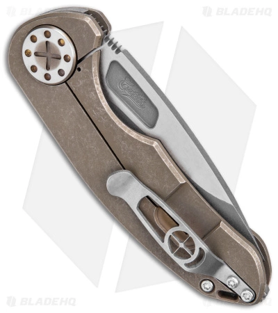 Curtis Knives Curtiss Custom Knives F3 Med Slim Frame Lock Knife Bronze SW Titanium (3.15" TT) 5 Curtis Knives Curtiss Custom Knives F3 Med Slim Frame Lock Knife Bronze SW Titanium (3.15" TT) - Image 3