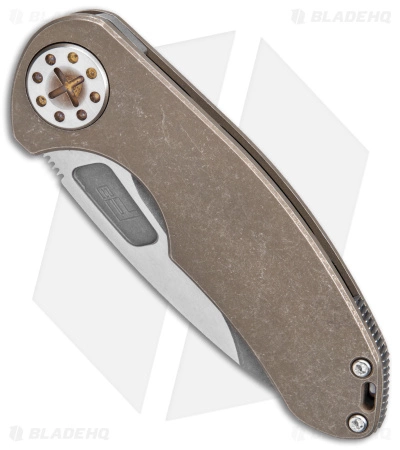 Curtis Knives Curtiss Custom Knives F3 Med Slim Frame Lock Knife Bronze SW Titanium (3.15" TT) 4 Curtis Knives Curtiss Custom Knives F3 Med Slim Frame Lock Knife Bronze SW Titanium (3.15" TT) - Image 2