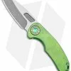 Curtis Knives Curtiss Custom Knives F3 Medium Slim Frame Lock Knife Green SW Titanium (3" TT)