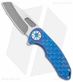 Curtis Knives Curtiss Custom F3 Medium Slim Frame Lock Knife Blue Titanium (3.15" TT MagnaCut)