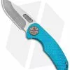 Curtis Knives Curtiss Custom F3 Med Slim Frame Lock Knife Teal/Purple Ti (3.15" TT MagnaCut) -Avokelavavat Sales Store Curtiss Knives F3 Medium slim FL SPM Milled Teal Purple Ti SW BHQ 172898 jr