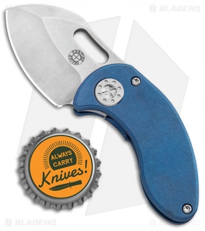Curtiss Knives Curtiss Custom Knives Nano Frame Lock Folder Knife Blue Titanium (1.875" SW) 6 Curtiss Knives Curtiss Custom Knives Nano Frame Lock Folder Knife Blue Titanium (1.875" SW) - Image 4