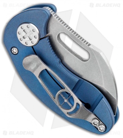 Curtiss Knives Curtiss Custom Knives Nano Frame Lock Folder Knife Blue Titanium (1.875" SW) 5 Curtiss Knives Curtiss Custom Knives Nano Frame Lock Folder Knife Blue Titanium (1.875" SW) - Image 3