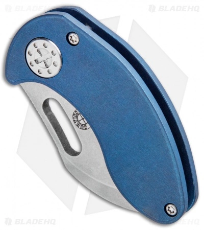 Curtiss Knives Curtiss Custom Knives Nano Frame Lock Folder Knife Blue Titanium (1.875" SW) 4 Curtiss Knives Curtiss Custom Knives Nano Frame Lock Folder Knife Blue Titanium (1.875" SW) - Image 2