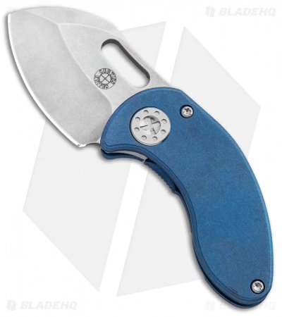 Curtiss Knives Curtiss Custom Knives Nano Frame Lock Folder Knife Blue Titanium (1.875" SW) 3 Curtiss Knives Curtiss Custom Knives Nano Frame Lock Folder Knife Blue Titanium (1.875" SW)