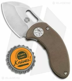 Curtiss Knives Curtiss Custom Knives Nano Frame Lock Folder Knife Bronze Titanium (1.875" SW) -Avokelavavat Sales Store Curtiss Knives Nano FL Bronze Ti SW BHQ 93082 jr bottlecap
