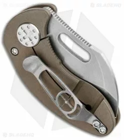 Curtiss Knives Curtiss Custom Knives Nano Frame Lock Folder Knife Bronze Titanium (1.875" SW) -Avokelavavat Sales Store Curtiss Knives Nano FL Bronze Ti SW BHQ 93082 jr side