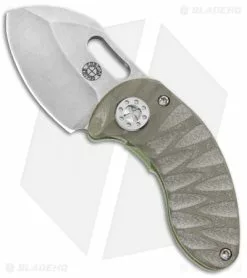 Curtiss Knives Curtiss Custom Nano Green Frame Lock Folder Knife Ti W/ OD Green G-10 (1.88" SW)