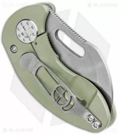 Curtiss Knives Curtiss Custom Nano Green Frame Lock Folder Knife Ti W/ OD Green G-10 (1.88" SW) -Avokelavavat Sales Store Curtiss Knives Nano FL Folder Green Ti OD Green G 10 SW BHQ 93076 jr side