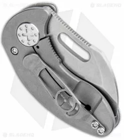 Curtiss Knives Curtiss Custom Nano Frame Lock Folder Knife Titanium Black/Blue G-10 (1.875" SW) -Avokelavavat Sales Store Curtiss Knives Nano FL Folder Ti Black Blue G 10 SW BHQ 93077 jr side