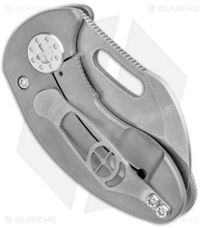 Curtiss Knives Curtiss Custom Nano Frame Lock Folder Knife Titanium W/ Brown G-10 (1.875" SW) 5 Curtiss Knives Curtiss Custom Nano Frame Lock Folder Knife Titanium W/ Brown G-10 (1.875" SW) - Image 3