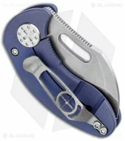 Curtiss Knives Curtiss Custom Knives Nano Framelock Folder Knife Purple Titanium (1.875" SW) -Avokelavavat Sales Store Curtiss Knives Nano FL Purple Ti SW BHQ 93080 jr side