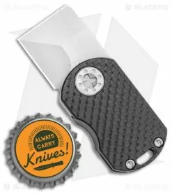 Curtiss Knives Curtiss Custom Knives ODT Frame Lock Knife Carbon Fiber/Titanium (1" Stonewash) -Avokelavavat Sales Store Curtiss Knives ODT FL CF Ti SW BHQ 100424 jr bottlecap