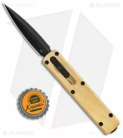 D Rocket Designs Zulu Spear D/A OTF Automatic Knife Aluminum-Bronze (2.8" Black) -Avokelavavat Sales Store D Rocket Design Zulu Spear DA Auto Aluminum Bronze Black BHQ 99377 jr bottlecap