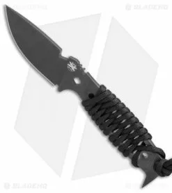 DPx Gear DPx H.E.S.T II Assault Survival Knife Black Paracord Wrap (3.15" Gray) -Avokelavavat Sales Store DPx HEST 2 black para gray DPHSX020 BHQ 45533 er side
