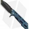 DSK Tactical Kickstand Frame Lock Knife Window Blue Ti (4.5" Tanto) -Avokelavavat Sales Store DSK Tactical Kickstand FL Window Blue Ti Tanto BHQ 89730 jr